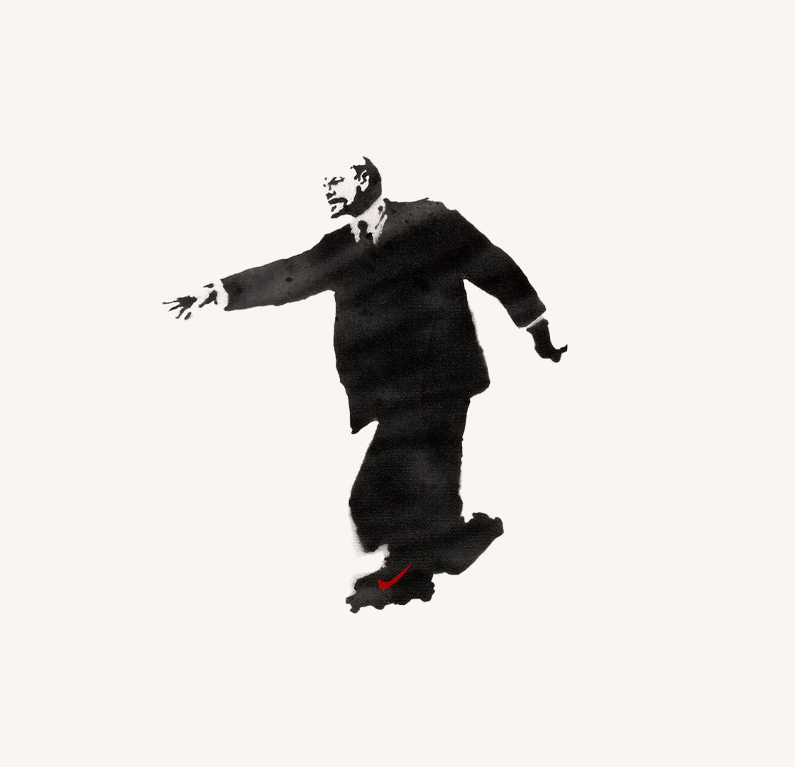 Lenin on Rollerblades